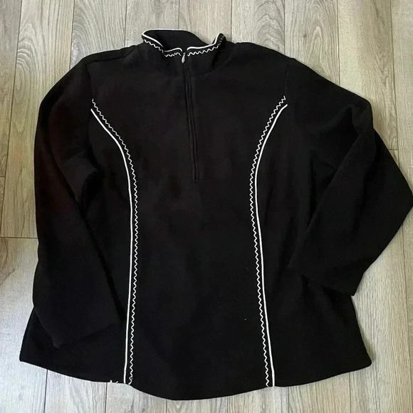 Jackets & Blazers - Coldwater Creek Black Fleece with white detail